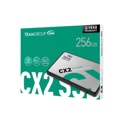 Накопичувач SSD 256GB Team CX2 2.5" SATAIII 3D TLC (T253X6256G0C101) Накопичувач SSD 256GB Team CX2 2.5" SATAIII 3D TLC (T253X6256G0C101)