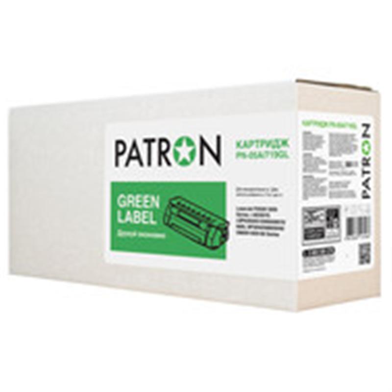Картридж Patron (PN-05A/719GL) HP LJ P2035/P2055D/2055DN/Canon LBP-6300DN/6650DN/MF5580DR/5840DN Black (CE505A/Canon 719) Green Label
