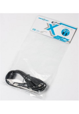 Кабель Maxxter USB - USB Type-B V 2.0 (M/M), 1 м, феритовий фільтр, Black (UF-AMBM-1M)