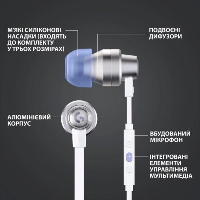 Гарнітура Logitech G333 White (981-000930) Гарнітура Logitech G333 White (981-000930)
