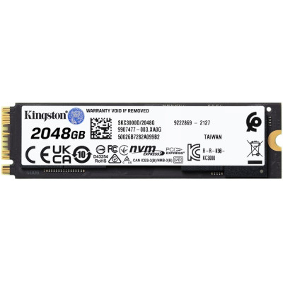 Накопичувач SSD 2TB Kingston KC3000 M.2 2280 PCIe 4.0 x4 NVMe 3D TLC (SKC3000D/2048G) Накопичувач SSD 2TB Kingston KC3000 M.2 2280 PCIe 4.0 x4 NVMe 3D TLC (SKC3000D/2048G)