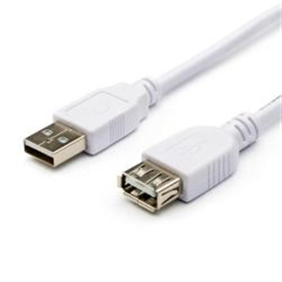 Кабель Atcom USB - USB V 2.0 (M/F), подовжувач, 0.8 м, білий (3788)