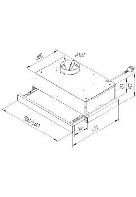 Витяжка Pyramida TL 60 SLIM WH