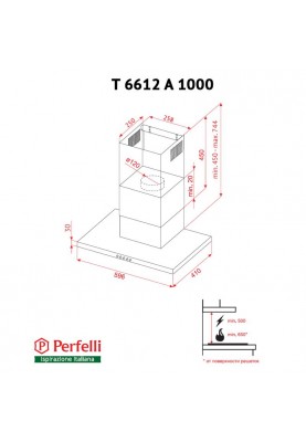 Витяжка Perfelli T 6612 A 1000 I LED