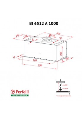 Витяжка Perfelli BI 6512 A 1000 IV LED