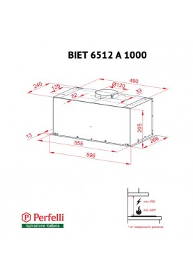 Витяжка Perfelli BIET 6512 A 1000 I LED