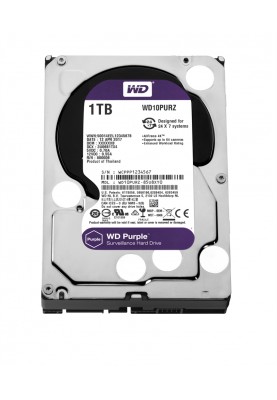 Накопичувач HDD SATA 1.0TB WD Purple 5400rpm 64MB (WD10PURZ) Refurbished