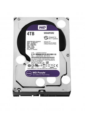 Накопитель HDD SATA 4.0TB WD Purple 5400rpm 64MB (WD40PURZ)
