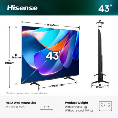 Телевізор Hisense 43A6S Телевізор Hisense 43A6S