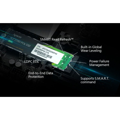 Накопичувач SSD 512GB Apacer AS2280P4X M.2 PCIe 3.0 3D TLC (AP512GAS2280P4X-1) Накопичувач SSD 512GB Apacer AS2280P4X M.2 PCIe 3.0 3D TLC (AP512GAS2280P4X-1)