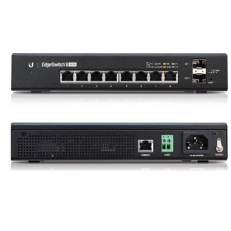 Комутатор Ubiquiti EdgeSwitch ES-8-150W (8x1GE, 2xSFP, PoE+/Passive PoE, 150W max)