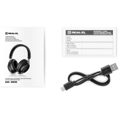 Bluetooth-гарнітура REAL-EL GD-828 Black Bluetooth-гарнітура REAL-EL GD-828 Black