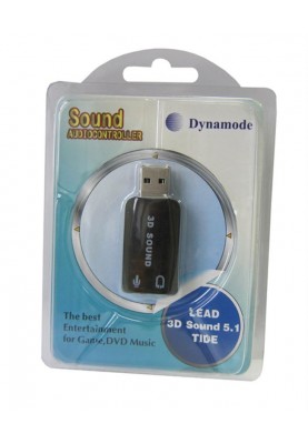 Звукова карта Dynamode USB 6(5.1) каналов 3D RTL Black (39623)