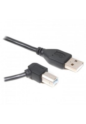 Кабель Cablexpert USB - USB Type-В (M/M), кутовий, преміум, 1.8 м, чорний (CCP-USB2-AMBM90-6)