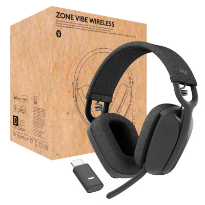 Bluetooth-гарнітура Logitech Zone Vibe Wireless MS Graphite (981-001157) Bluetooth-гарнітура Logitech Zone Vibe Wireless MS Graphite (981-001157)