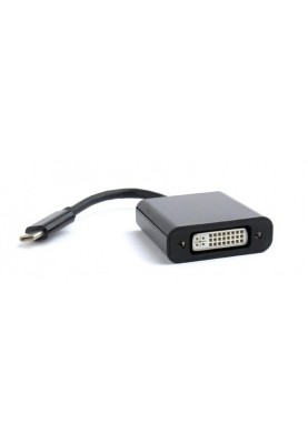 Адаптер Cablexpert USB Type-C - DVI (M/F), 0.15 м, чорний (A-CM-DVIF-01)