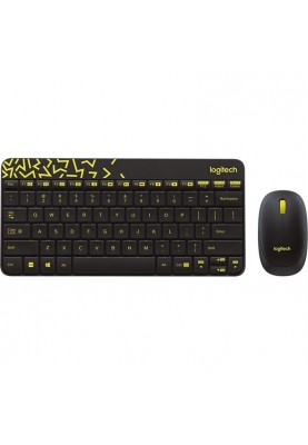 Комплект (клавiатура, миша) бездротовий Logitech MK240 Black USB (920-008213)