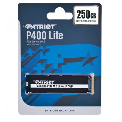 Накопичувач SSD 250GB Patriot P400 Lite M.2 2280 PCIe 4.0 x4 NVMe TLC (P400LP250GM28H) Накопичувач SSD 250GB Patriot P400 Lite M.2 2280 PCIe 4.0 x4 NVMe TLC (P400LP250GM28H)