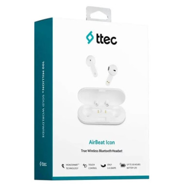Bluetooth-гарнітура Ttec AirBeat Icon White (2KM143IB) Bluetooth-гарнітура Ttec AirBeat Icon White (2KM143IB)