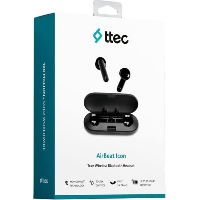 Bluetooth-гарнітура Ttec AirBeat Icon Black (2KM143S) Bluetooth-гарнітура Ttec AirBeat Icon Black (2KM143S)