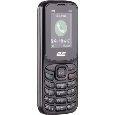 Мобiльний телефон 2E E180 2023 Dual Sim Black (688130251044) Мобiльний телефон 2E E180 2023 Dual Sim Black (688130251044)