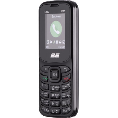 Мобiльний телефон 2E E180 2023 Dual Sim Black (688130251044) Мобiльний телефон 2E E180 2023 Dual Sim Black (688130251044)