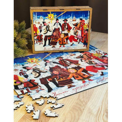 Пазл дерев`яний UkrainianPuzzles Українське різдво Пазл дерев`яний UkrainianPuzzles Українське різдво
