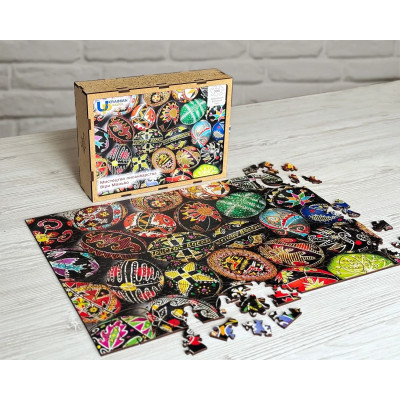 Пазл дерев`яний UkrainianPuzzles Мистецтво писанкарства Віри Манько