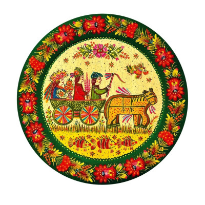 Пазл дерев`яний UkrainianPuzzles Петриківське весілля Пазл дерев`яний UkrainianPuzzles Петриківське весілля
