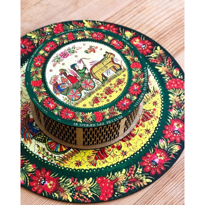 Пазл дерев`яний UkrainianPuzzles Петриківське весілля Пазл дерев`яний UkrainianPuzzles Петриківське весілля