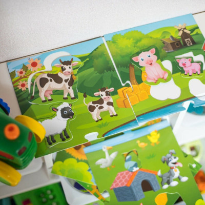 Навчальна гра. Тварини на фермі. Розроблено на основі методу Монтессорі
