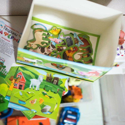 Навчальна гра. Тварини на фермі. Розроблено на основі методу Монтессорі