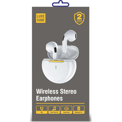 Bluetooth-гарнітура Luxe Cube PRO 6 White (4826668690034)