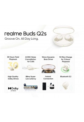 Bluetooth-гарнітура Realme Buds Q2S Paper White EU_