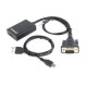 Адаптер Cablexpert HDMI - VGA (F/M), 0.15 м, Black (A-VGA-HDMI-01)