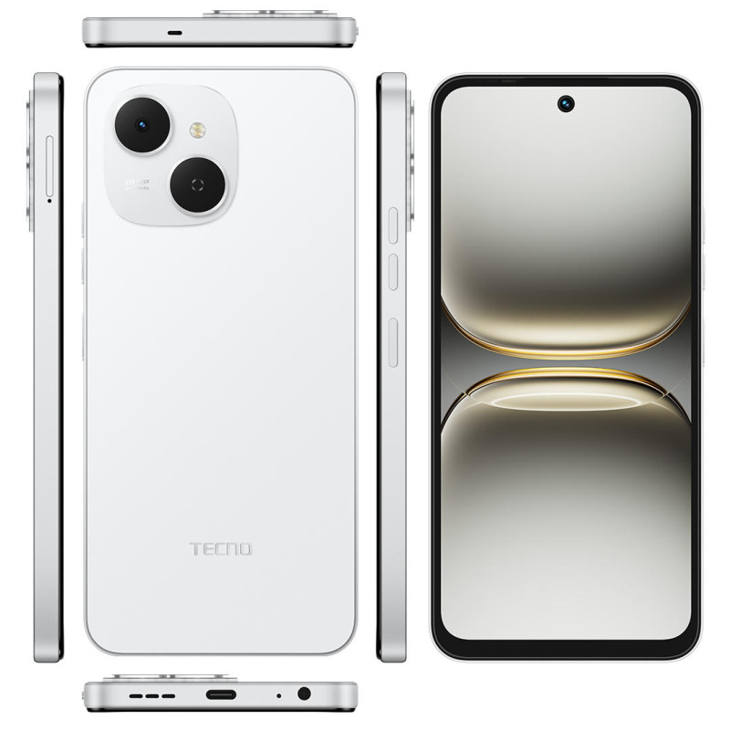 Смартфон Tecno Spark 40C (KM4k) 4/128GB Veil White (4894947093036) Смартфон Tecno Spark 40C (KM4k) 4/128GB Veil White (4894947093036)