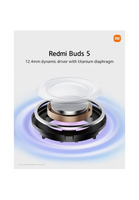 Bluetooth-гарнітура Xiaomi Redmi Buds 5 Black (BHR7627GL)_