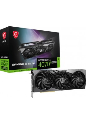 Відеокарта GF RTX 4070 Ti Super 16GB GDDR6X Gaming X Slim MSI (GeForce RTX 4070 Ti SUPER 16G GAMING X SLIM)