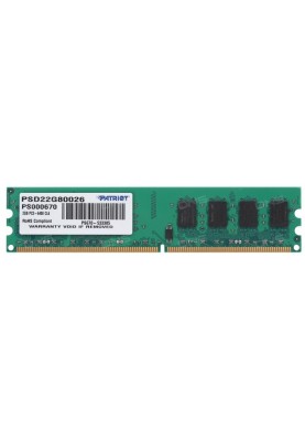 Модуль пам`яті DDR2 2GB/800 Patriot Signature Line (PSD22G80026)