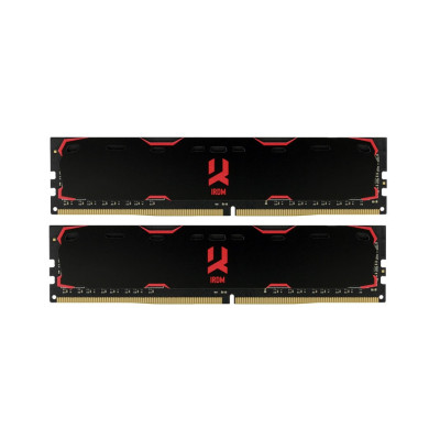 Модуль пам`ятi DDR4 2x8GB/2400 GOODRAM Iridium Black (IR-2400D464L15S/16GDC)
