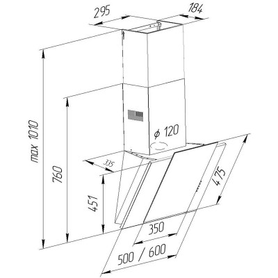 Витяжка Pyramida NR-MV 50 M BL