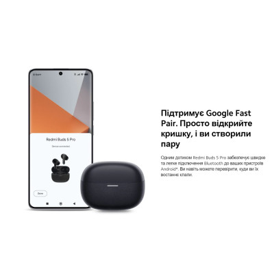 Bluetooth-гарнітура Xiaomi Redmi Buds 5 Pro Black (BHR7660GL) EU_