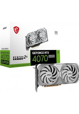 Відеокарта GF RTX 4070 12GB GDDR6X Ventus 2X White OC MSI (GeForce RTX 4070 VENTUS 2X WHITE 12G OC)