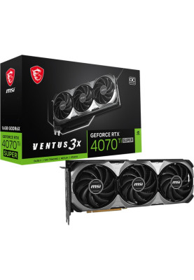 Відеокарта GF RTX 4070 Ti Super 16GB GDDR6X Ventus 3X  OC MSI (GeForce RTX 4070 Ti SUPER 16G VENTUS 3X OC)