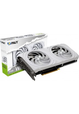 Відеокарта GF RTX 4060 Ti  8GB GDDR6 White Palit (NE6406T019P1-1048L)