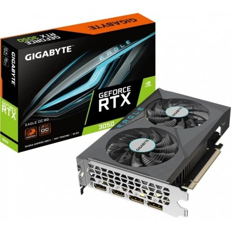 Відеокарта GF RTX 3050 6GB GDDR6 Eagle OC Gigabyte (GV-N3050EAGLE OC-6GD)