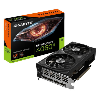 Відеокарта GF RTX 4060 Ti  8GB GDDR6 Windforce OC V2 Gigabyte (GV-N406TWF2OCV2-8GD)