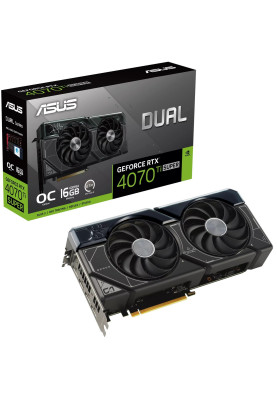 Відеокарта GF RTX 4070 Ti Super GDDR6X Dual OC Asus (DUAL-RTX4070TIS-O16G)