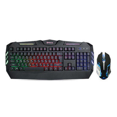 Комплект (клавіатура, мишка) REAL-EL Gaming 9500 Kit Backlit Black USB
