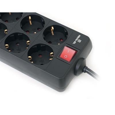 Фільтр живлення REAL-EL RS-8 Protect 1.8 м Black
